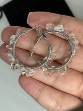 Load image into Gallery viewer, Clear Quartz Hoops
