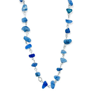 Blue quartz necklace